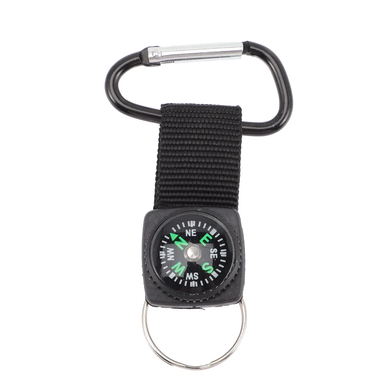 

18Pcs Compass Keychain Aluminum Alloy Webbing Kids Camping Party Favors Gifts Carabiner Durable Rustproof Hiking