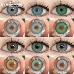 EYESHARE-Lentes de Contato Coreanas para Olhos, Lente Azul, Contatos Marrons, Cinza Natural, Pupilas para Olhos, Lentes Verdes, 1 Par