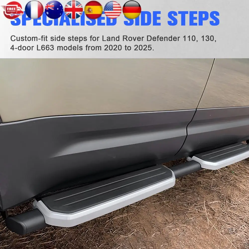 

For 2020-2024 Land Rover Defender Heavy Duty Rail Boards Wear Resist Multi-Function Rail Board High Load-Bearing Car Spare Parts