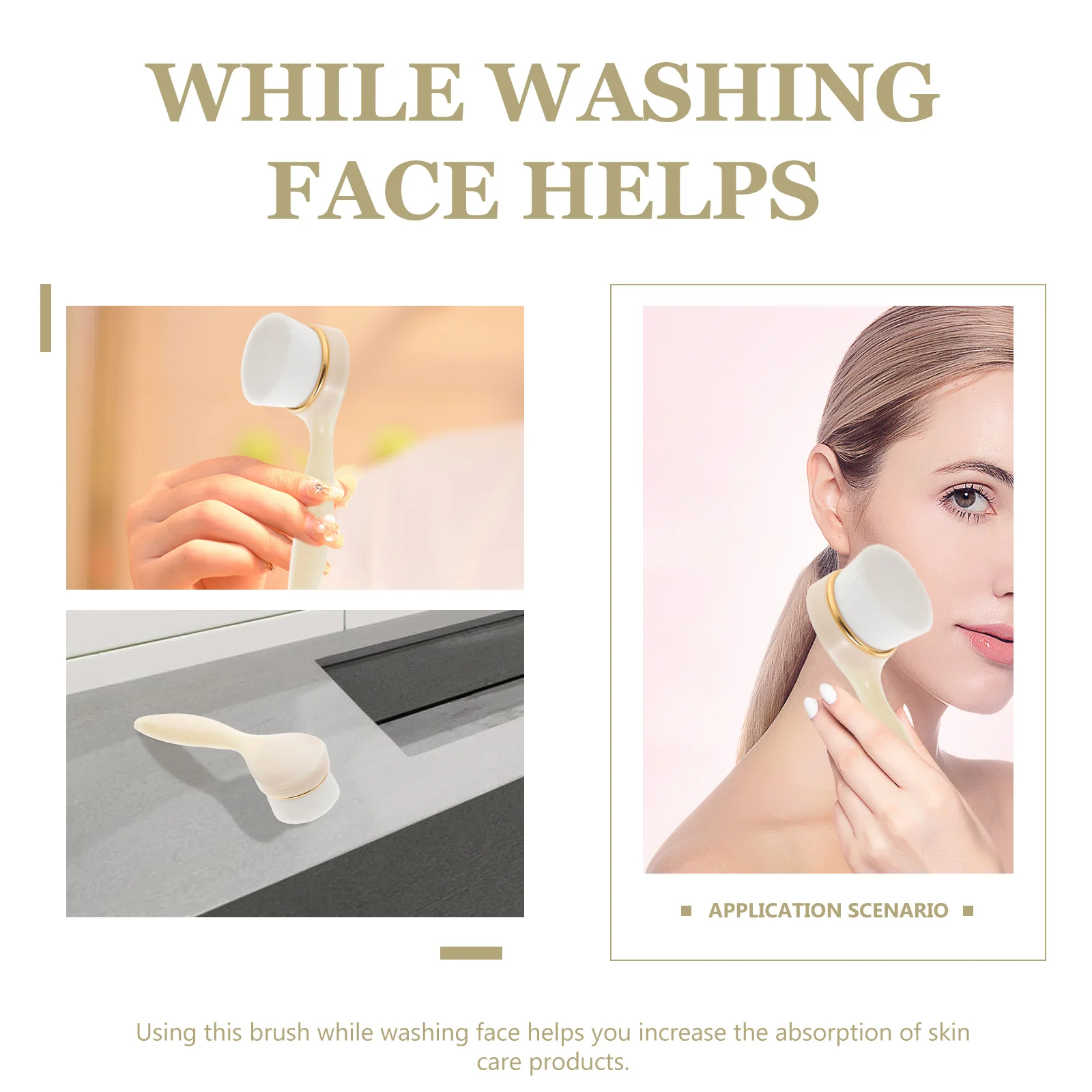 Face Brush Massage Wash Women Cleaning Stylish Home Facial Cleansing Silica Gel Pore Exfoliating Trustworthy