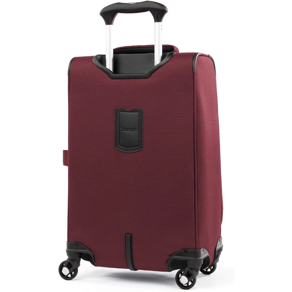 Conjunto de bagagem de mão de 2 peças, leve e expansível com 4 rodas giratórias e sacola macia para viagens, valise ultraportátil