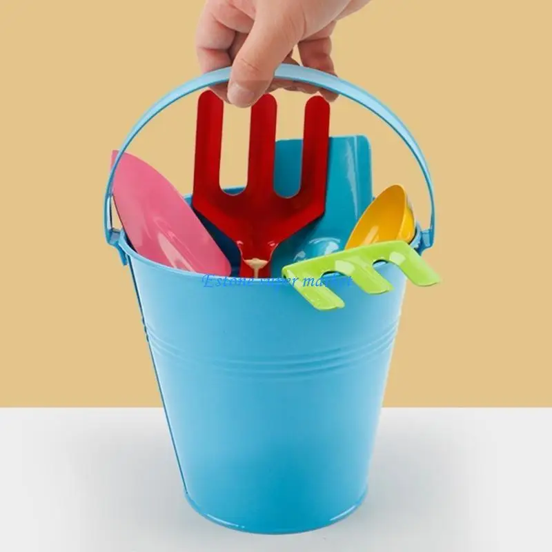 

090B Kids Outdoor Sand Bucket Toy Backyard Planting Garden Toy Toddlers Sand Playset