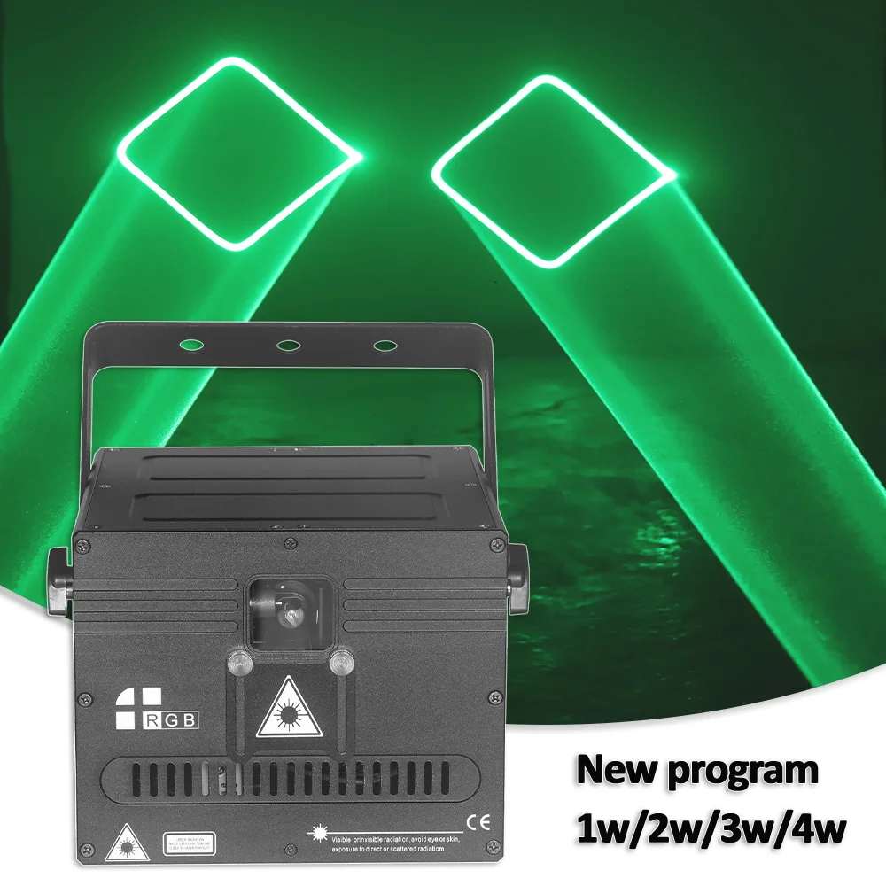 Novo programa rgb laser 1w 2 3 4 projetor 25kvpps scanner feixe de iluminação palco ilda controle dmx festa dj bar discoteca clube noite