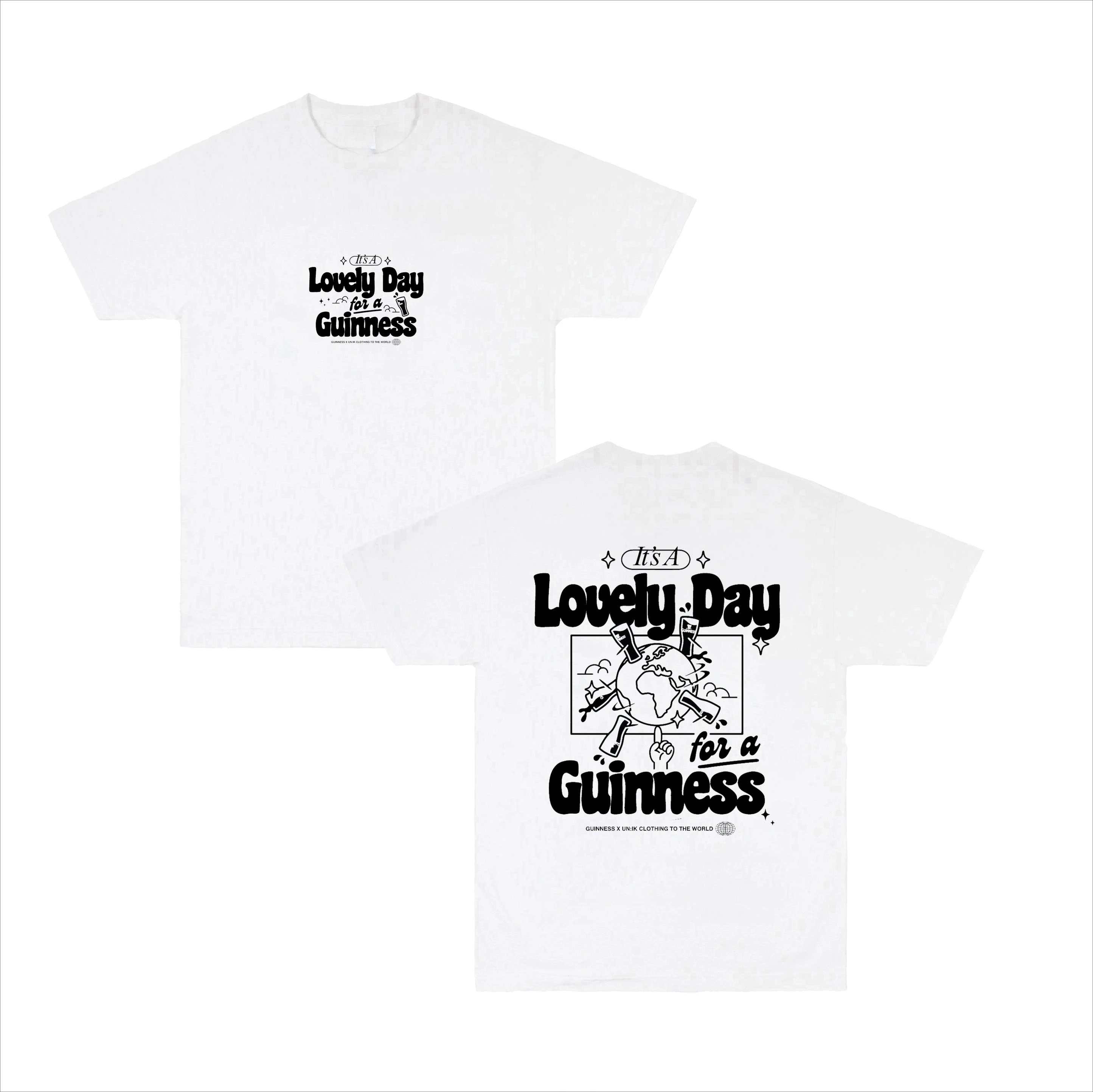 

2025 Guinness X UN_IK 'Worldwide' Tee High-end Luxury Is for Both Men and Women Top Y2k 100% Cotton T-shirt Free Delivery