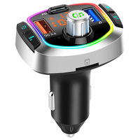 BC63 Bluetooth FM Transmitter Car MP3 Player Handsfree Car Kit Adapter Dual USB QC 3.0+PD Type C Fast Charger with LED Backlight