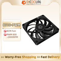 ID-COOLING NO-8010-PWM Chassis Fan 80mm Ultra-thin Cooling Fan Small 4pin PWM 800-3000RPM Computer Case CPU Heat Sink PC Fan