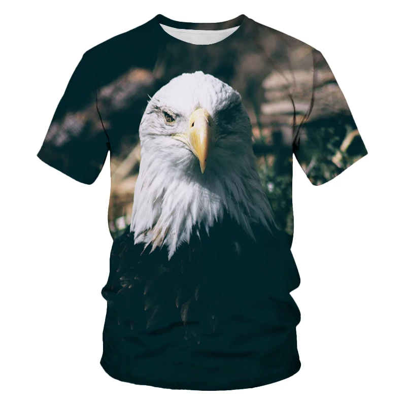New Summer Tide The Eagle Picture Men T-Shirts  Casual 3D Print Tees Hip Hop Personality Round Neck Short Sleeve Quick-Dry Tops