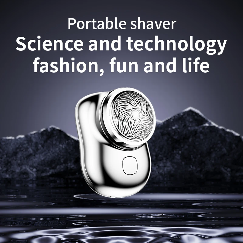 Portable Electric Shaver Men is Mini Electric Shaver Rechargeable Razor One touch Use, Suitable for Home, Car, Travel.