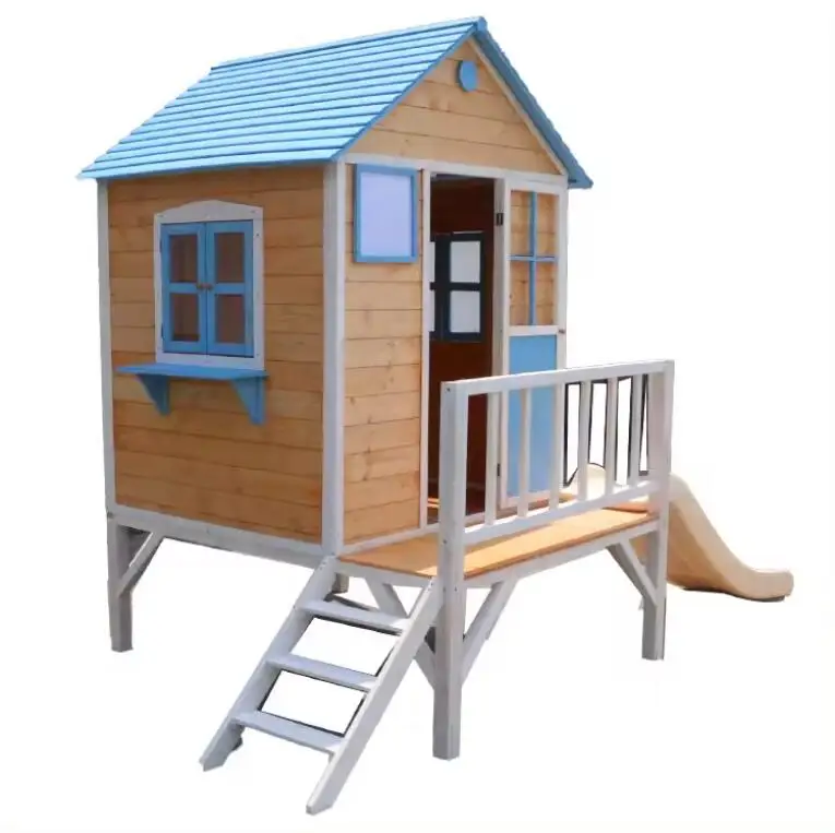 Customize Playhouse Diy Wooden Complete Easy Assembly Garden Children Playhouse Wooden House