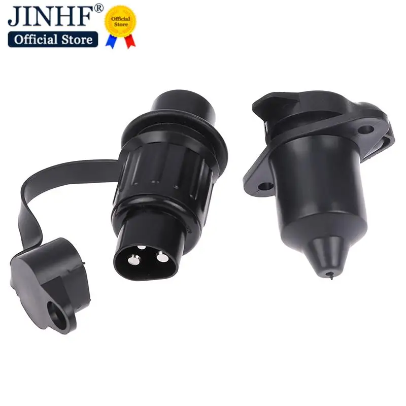 

1pc Trailer Plug Adapter Motorhome Power Cord Socket Connector Plug Socket 3-pin European-Style Car Trailer Adapter Truck