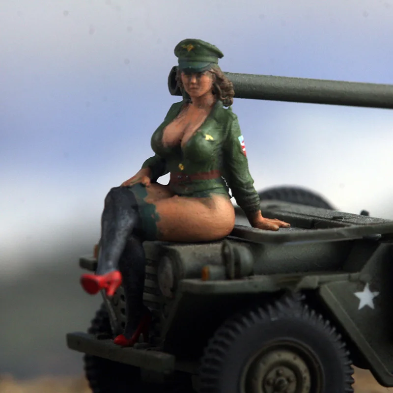 

1:72 Scale Resin American Bomber Cover Girl 1-person Scene Accessory Model Adult Toys Classics Gifts Souvenir Static Display