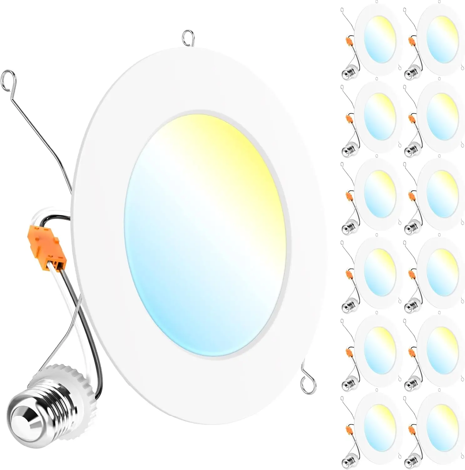 

Набор из 12 светодиодных встраиваемых светильников Sunco, 6 футов, 1200 лм, 15 Вт, с регулируемой яркостью, 2700–6000 К CCT, внесен в список UL