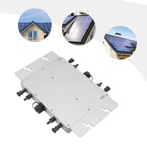 1400W Solar Grid Tie Microinverter Waterproof Self-Cooling 110V 80-160VAC Output Automatic Identification