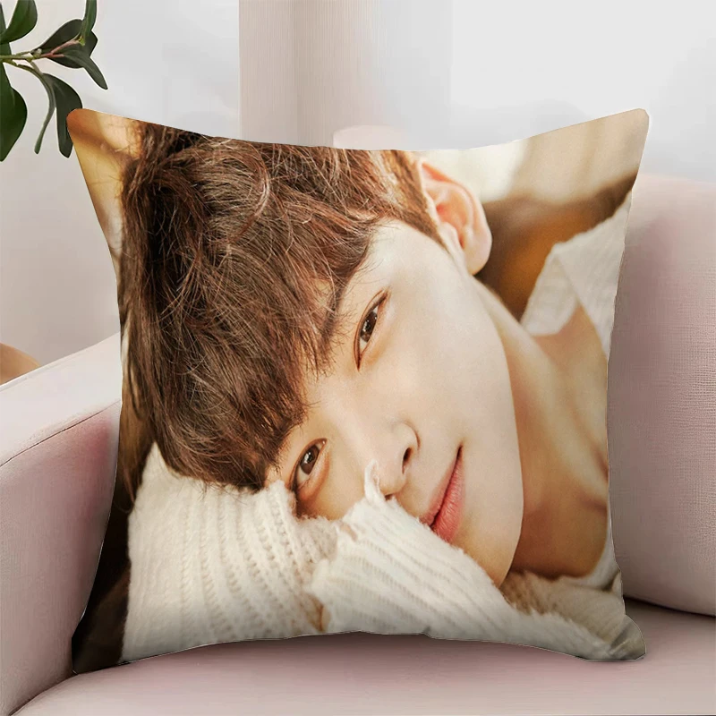 

Bed Pillowcases for Pillows 45x45 Cushions Covers C-Cha Eun Woo Pillow Covers Decorative Luxury Cushion Cover Home Decoration