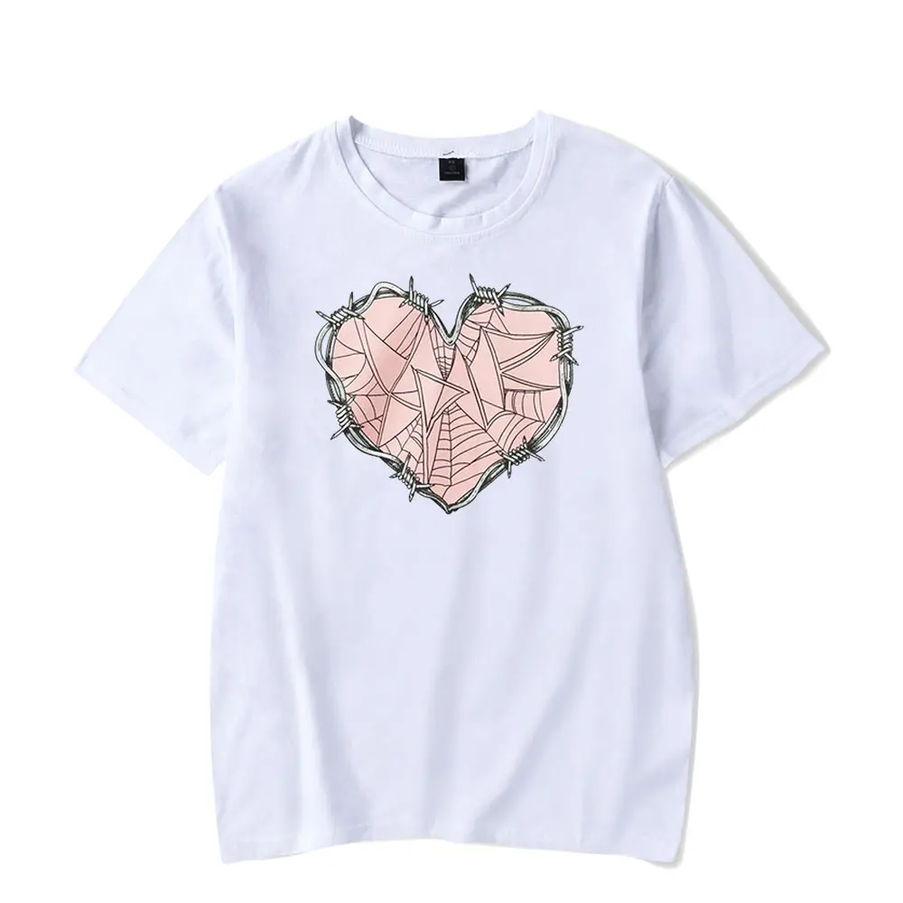 Sam and Colby XPLR Web Heart Streetwear logo Merch T-Shirt Men and Woman Short Sleeve Women Funny T Shirt Unisex Harajuku Tops