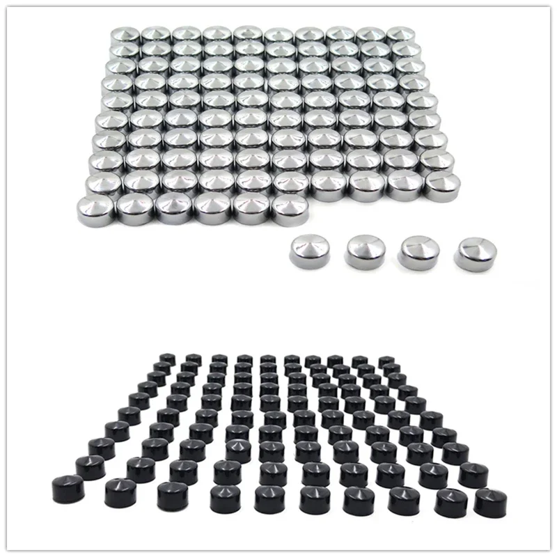 

100 Piece Chrome 1/4" Allen Socket Bolt Cap Dress Kit for Harley DavidsonUniversal Misc Hardware Aftermarket Motorcycle Parts