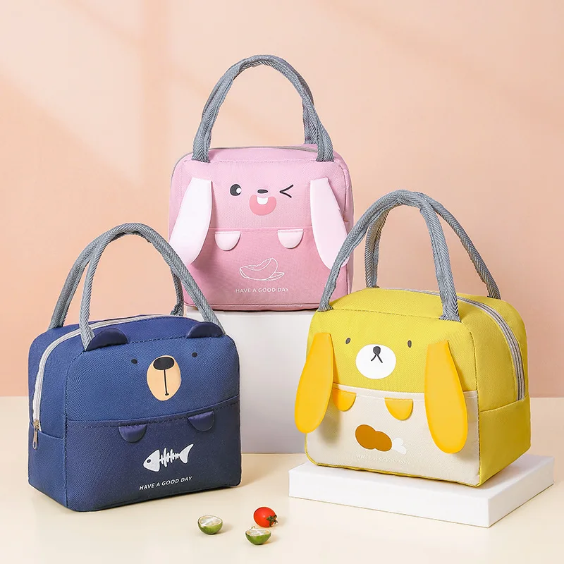 Portable Insulated Thermal Picnic Food Lunch Bag Box Cartoon Tote Food Fresh Cooler Bags Pouch For Women Girl Kids Children Gift