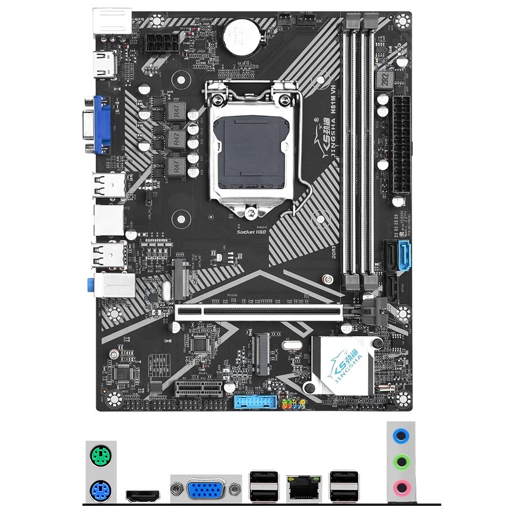 مجموعة اللوحة الأم H81 LGA 1150 مع معالج Core i7 4790 + 2*8GB = 16GB DDR3 ذاكرة HD رسومات 4600 placa mae 1150 لوحة كمبيوتر للألعاب
