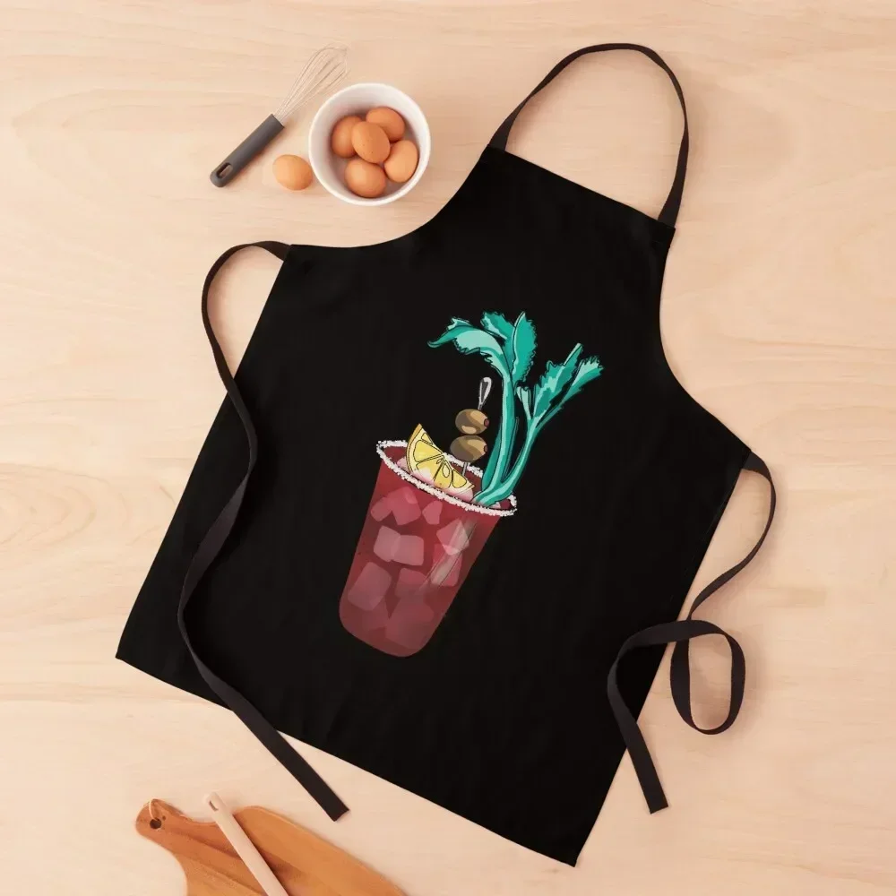 

Bloody Mary Cocktail Drink Apron chef for man professional hairdressing waiter Utensils For Kitchen Apron