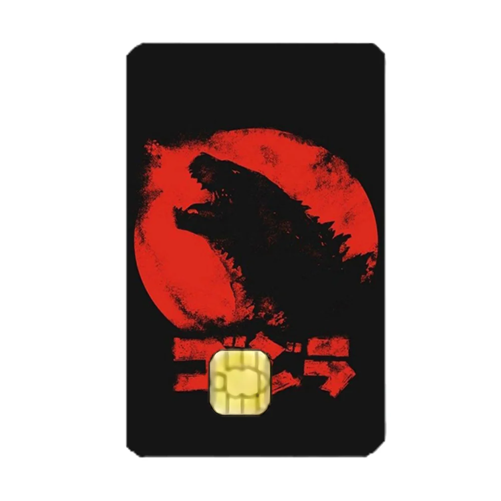 Monster G-GodzillaES Stickers Cartoon Credit Card Visa Debit Bank Charge Card Bus Metro Waterproof Sticker Decal Decoration view 5