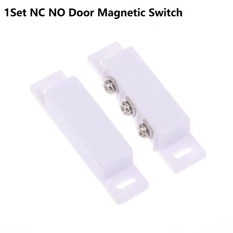 1 Pair NO NC Magnetic Door Window Contact Sensor Alarm High Sensitivity Open Closed Magnetic Contact Switch For Metal Reed Door