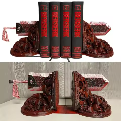 New Berserk Bookends Study Desktop Dragon Slayer Resin Craft Ornament Furious Bookends Bookshelf Decorative Artwork Home Decor