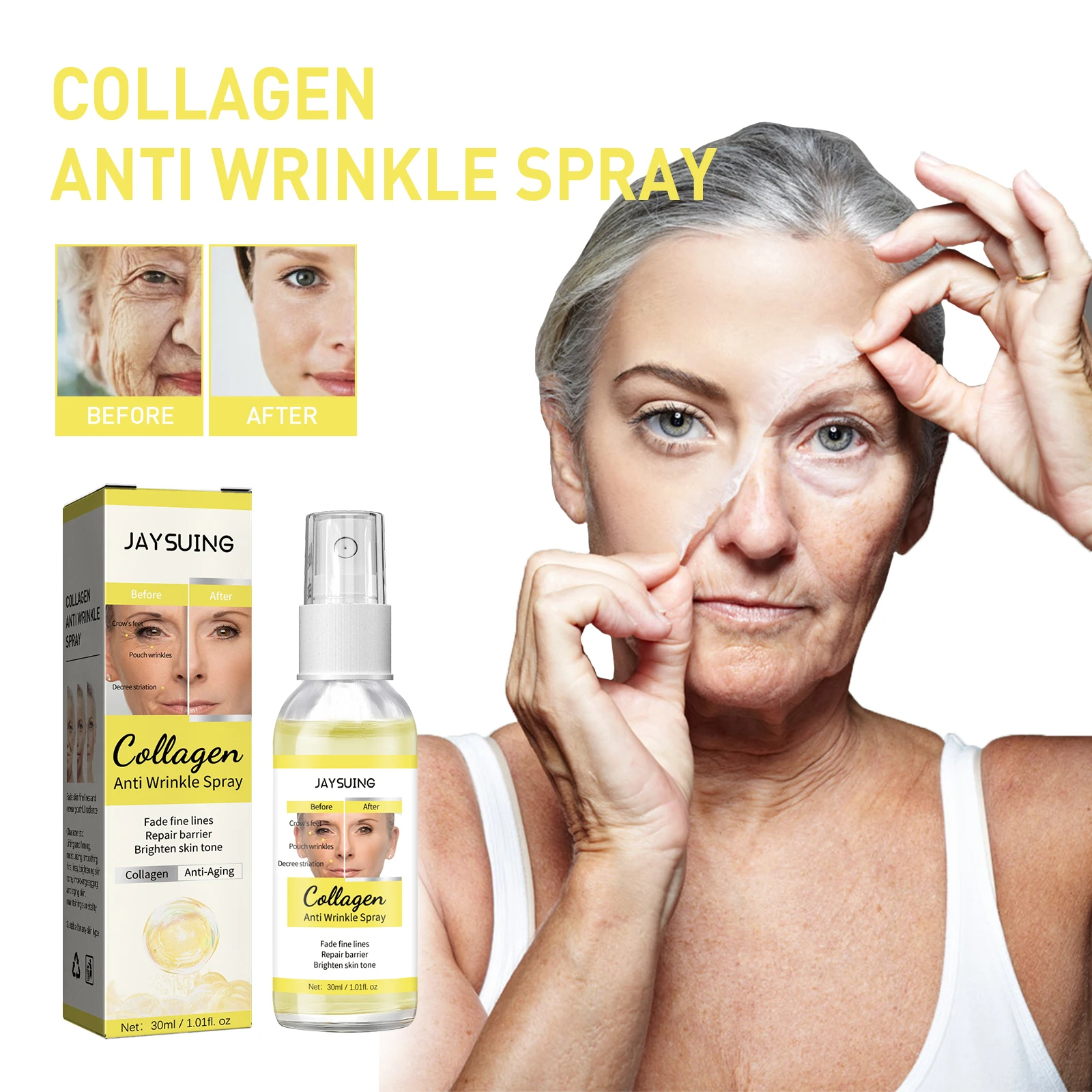 Collagen facial spray Firming, moisturizing, brightening, repairing skin barrier, reducing fine lines, facial skin care spra - Image 2