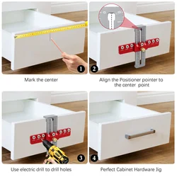 Cabinet Hardware Jig, Punch Locator Drill Guide for Knob Handles Pulls Cabinet Template Tool for Drawer Cabinet Installation