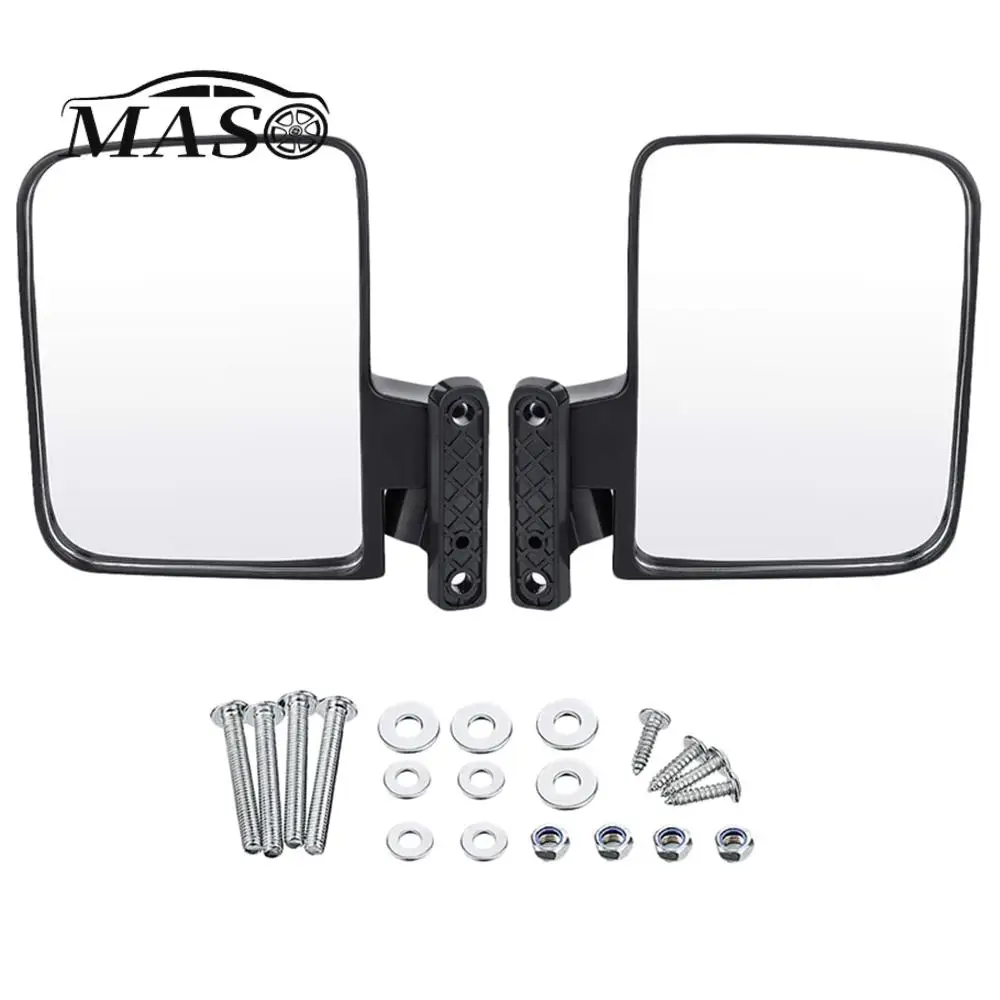 

2X Universal Folding Rearview Mirror Golf Cart Side Mirrors 180° For Ezgo Club Car Yamaha Star Zone Carts Replacement Accessorie