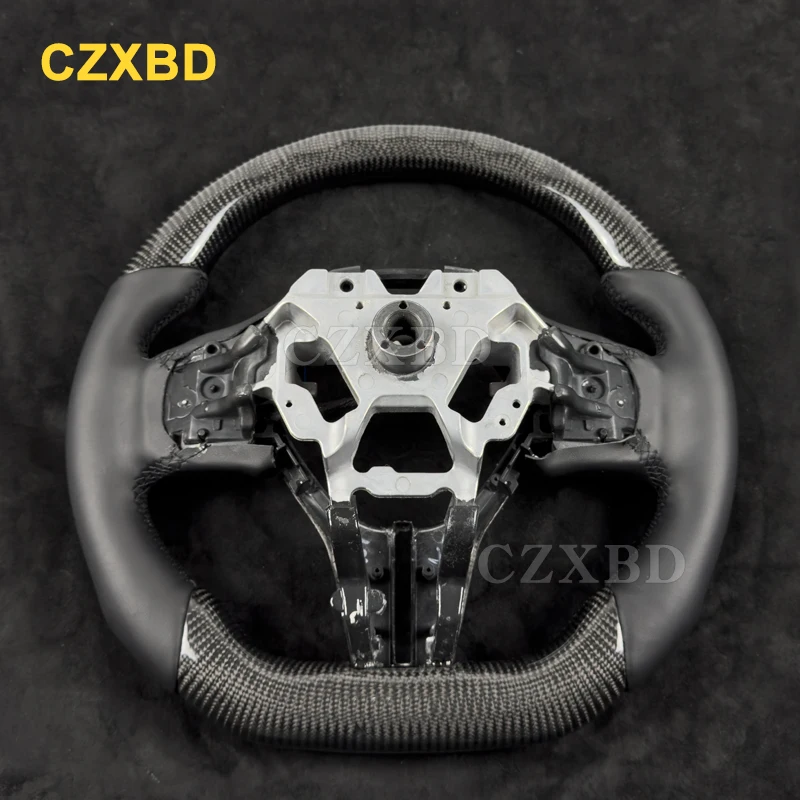 Fit For Infiniti Q60 Q50 2017-2022 Real Carbon Fiber Steering Wheel Golden Foil Forged Carbon High Quality Leather Customized