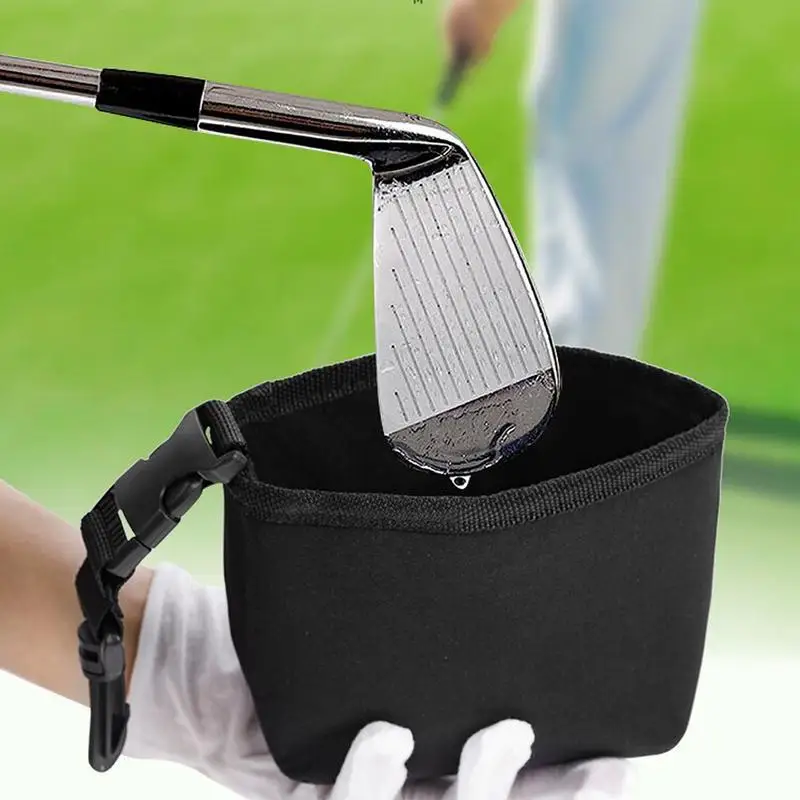 Golf Ball Scrub Bag Leak-Proof Golf Club Wash Bag Golf Club Washer With Detachable Clip Golf Accessories For Club Grooves