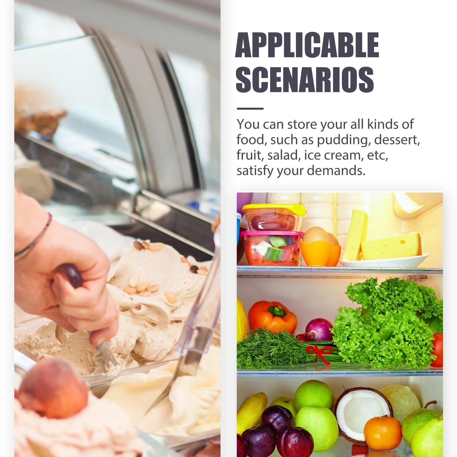 

4Pcs Silicone Ice Cream Mold Storage Box Multi Color Sealed Leak Proof Freezer Container Dessert Fruit Preservation Keeper