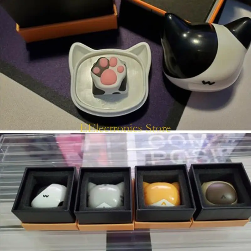 B03C for Cherry MX Switches Cartoon for Cat Paw Keycap Personality Kids Gifts Ke