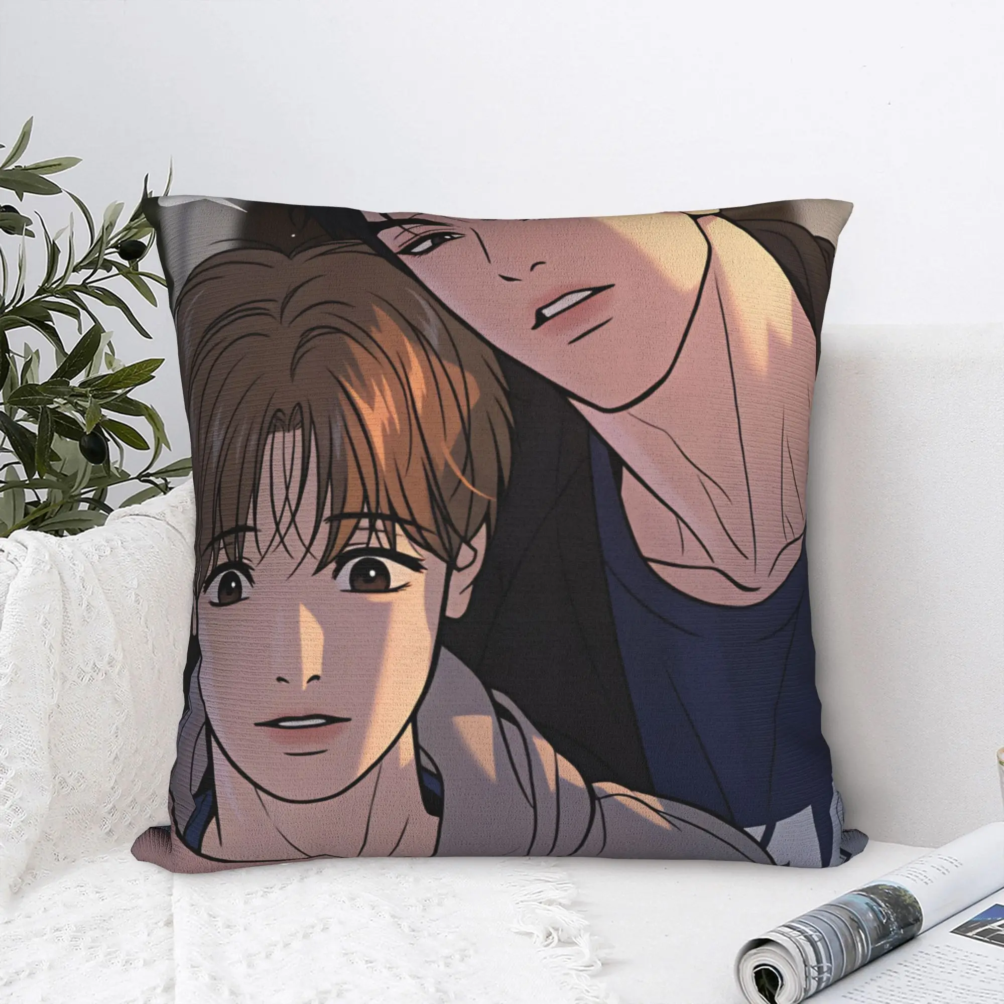 Bl Manhwa Jinx Joo Jaekyung   Pillow Cover  Vintage Pillow Case Home Decorative Cushion Cover Soft Design Pillowcases Gift