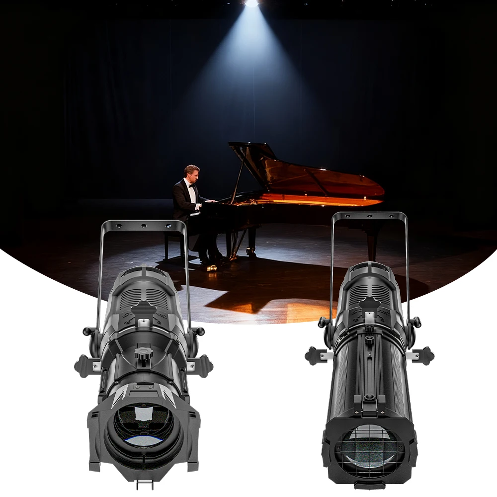 

Прожектор SHEHDS 250W 350W Profile Spot Leko с теплым/холодным белым светом / RGBW / RGBL, настраиваемые формы световых изображений для свадеб, подиумов, театров