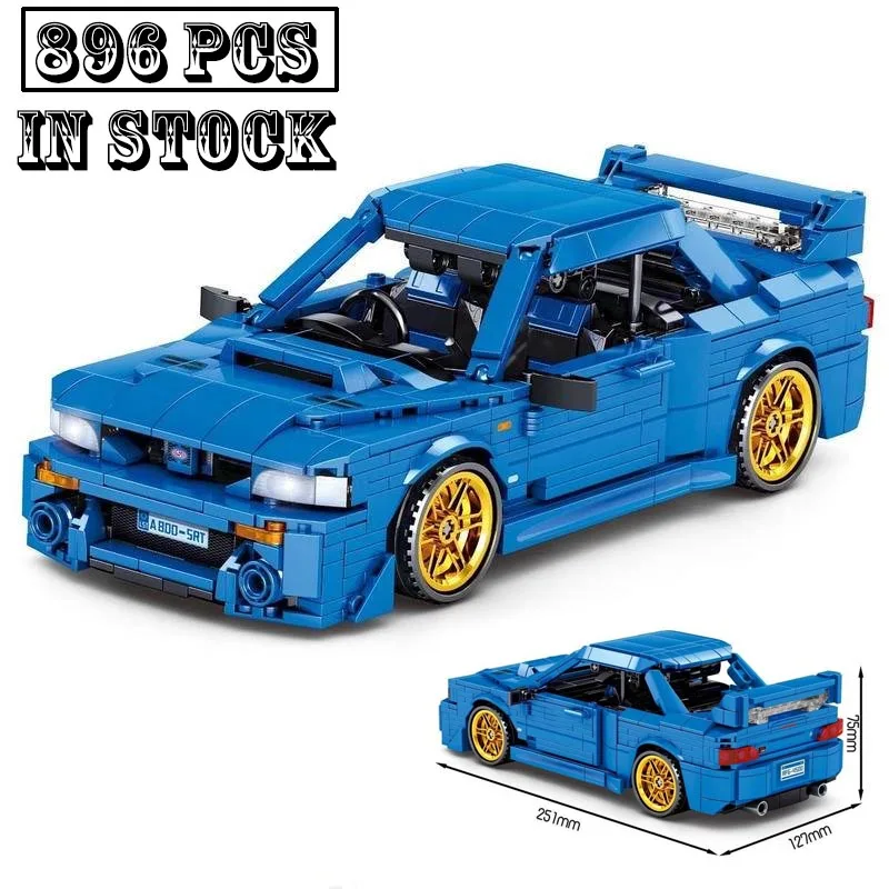 

New Technical 22B STi Version racing sports car Vehicle Speed Champion Racer Building Blocks Brick Toys for Kids Birthday Gifts