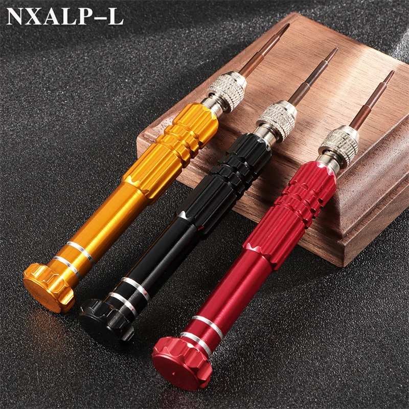 시계 수리 스크루 드라이버 핸들 5 in 1 합금 자기 분해 시계 제조 업체 전화 Eletronic 용 오픈 수리 스크루 드라이버 도구