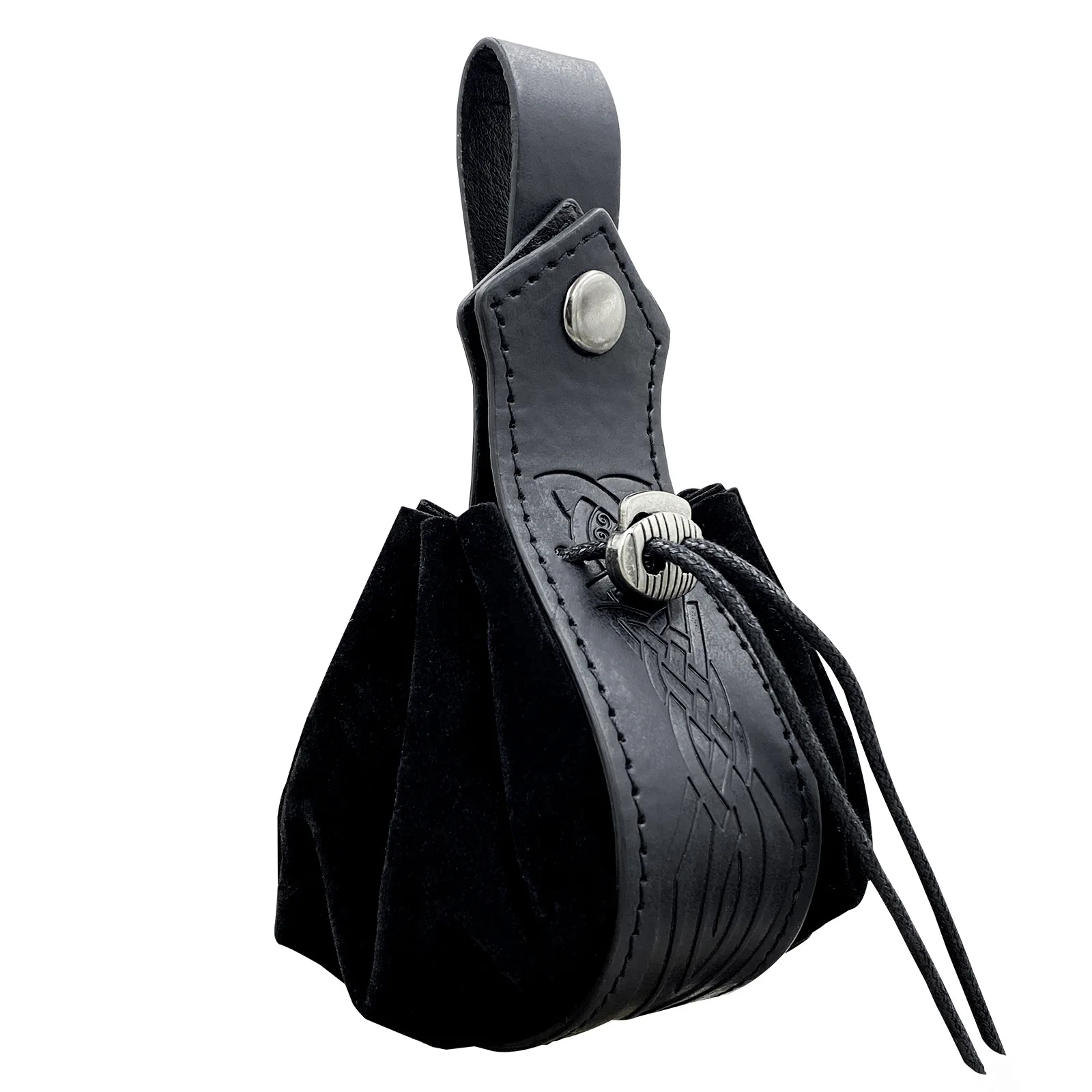 حقيبة نقود عتيقة من العصور الوسطى للرجال والنساء ، حقيبة يد من الجلد الفايكنغ ، محفظة عملات معدنية ، إكسسوارات ملابس