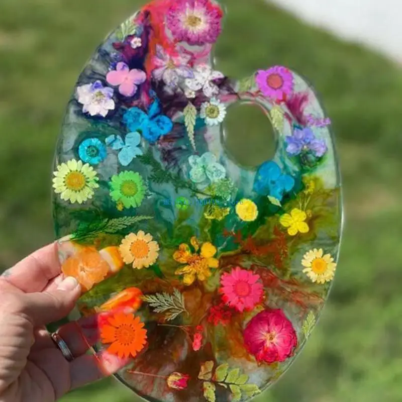 

C1FE Силиконовая плесень для смолы художник по краски палитры эпоксидная плесень ювелирная тарелка блюдо поделка для смолы для