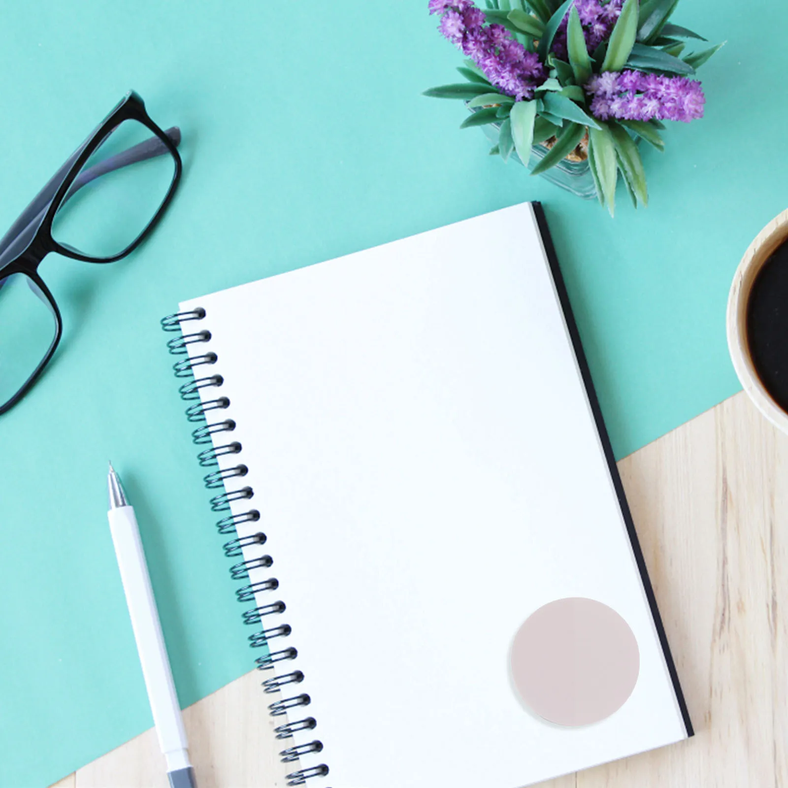 

400 Sheets Round Transparent Memo Pads Strong Self Adhesive for Office School Home Use Multipurpose Reminder