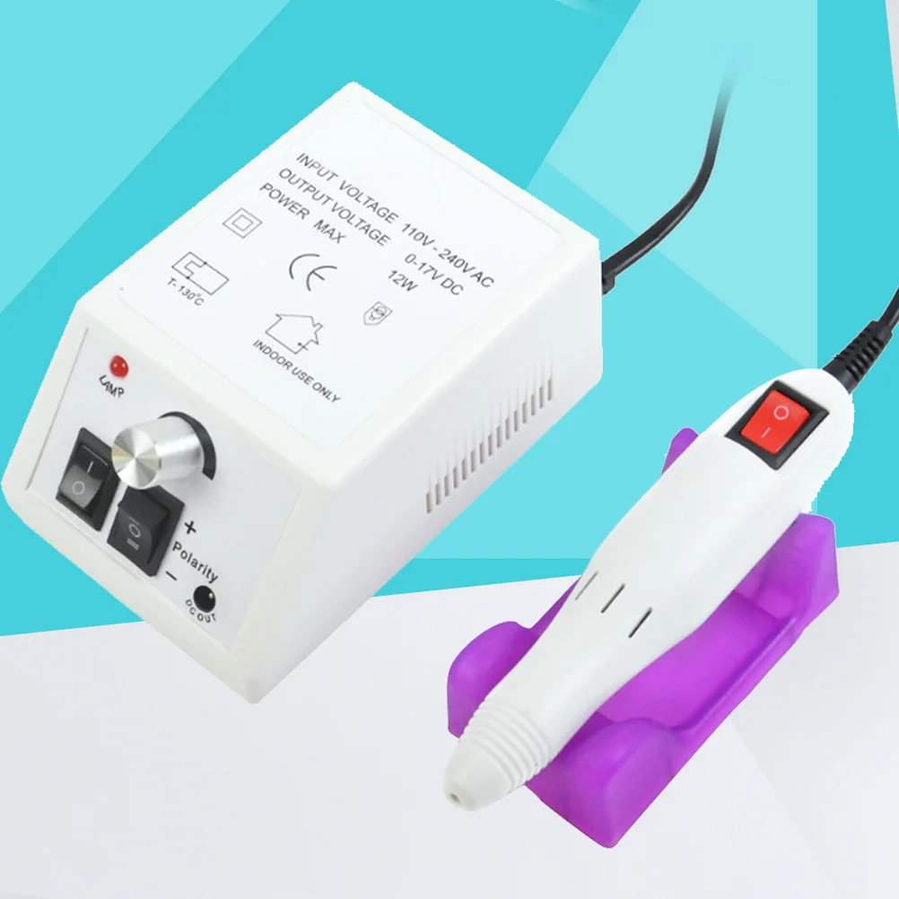 Lixa de unhas elétrica 20000 máquina de broca da arte do prego manicure pedicure kit profissional branco ue plug manicure pedicure máquina