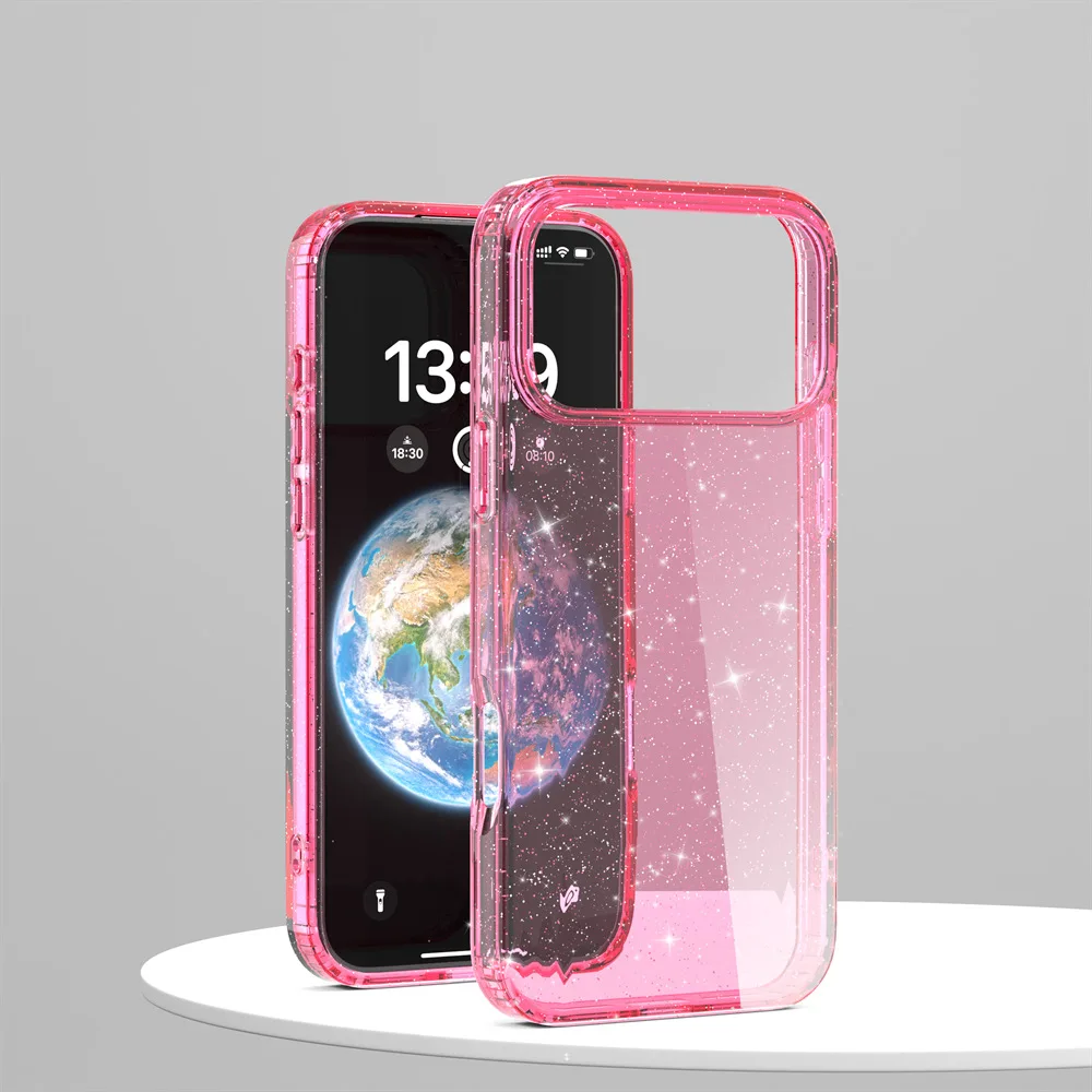 Transparente Glitzer-Symmetrie für Magsafe Magnetische Hülle für iPhone 18 Pro Max 17 Air16 15 14 13 Sturzsichere Ott-Box Panzerhülle – Detail 15