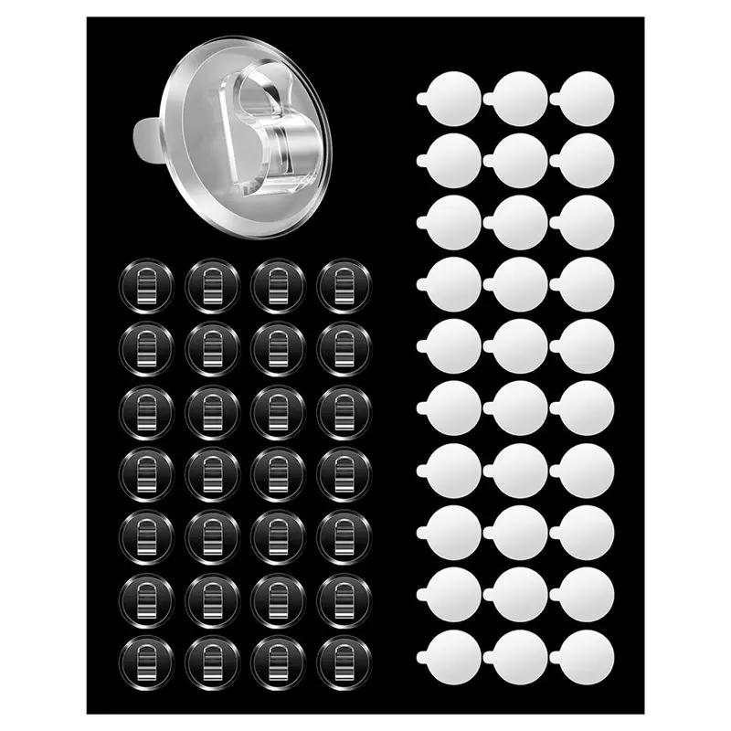 IALJ-Mini Light Clips 100-Pack With Clear Adhesive Strips For Simple For-For Easy Installation And Decoration(No Drilling)