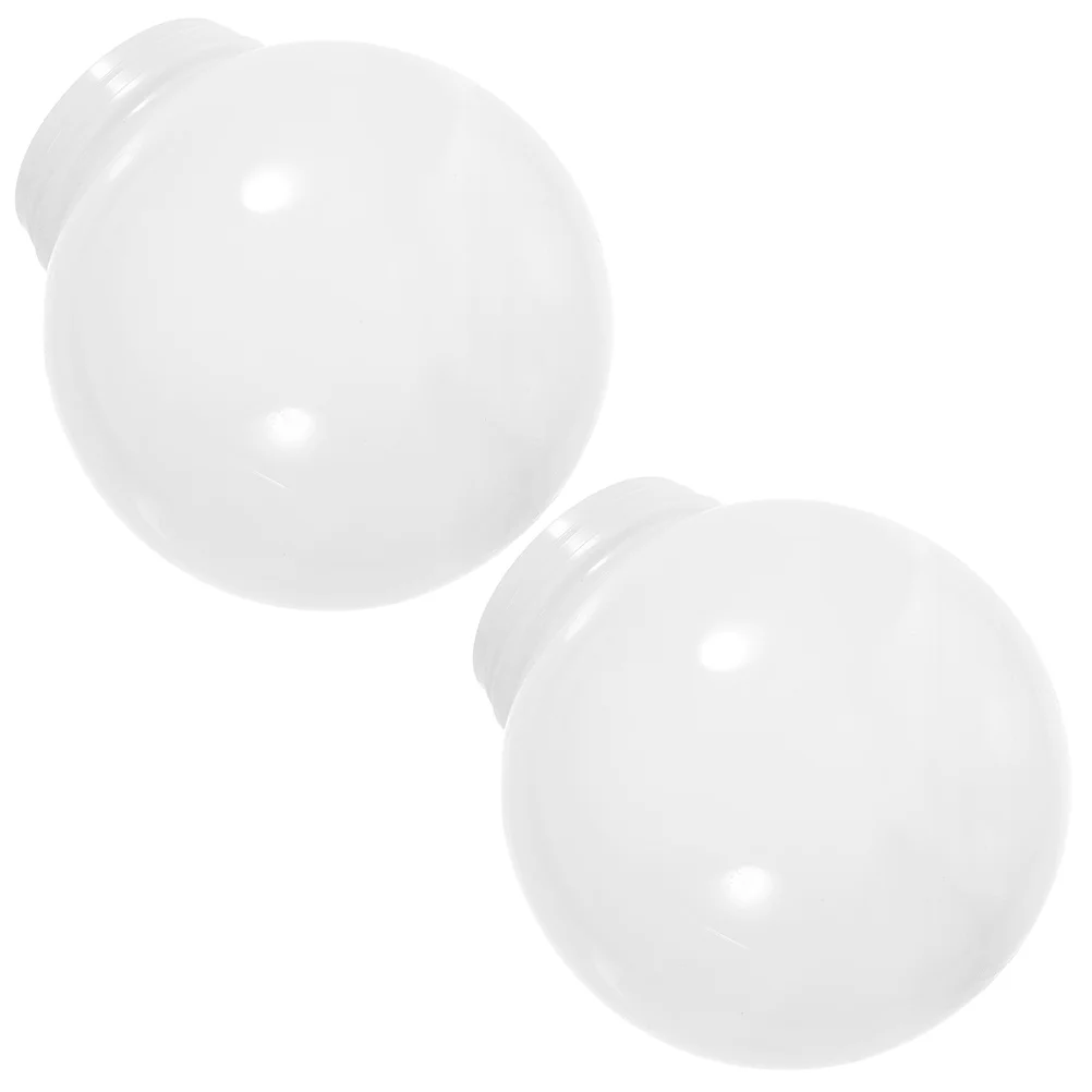 

2 Pcs Ceiling Light Ball Lampshade For Chandelier Globe Acrylic Wall White Replacement Decorative