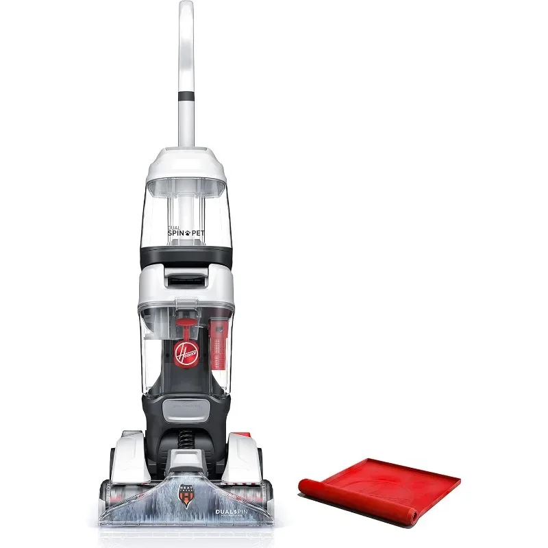 Dupla rotação Pet Plus Carpet Cleaner máquina com esteira de armazenamento, Shampooer Vertical, Desodorizador, Pet mancha removedor