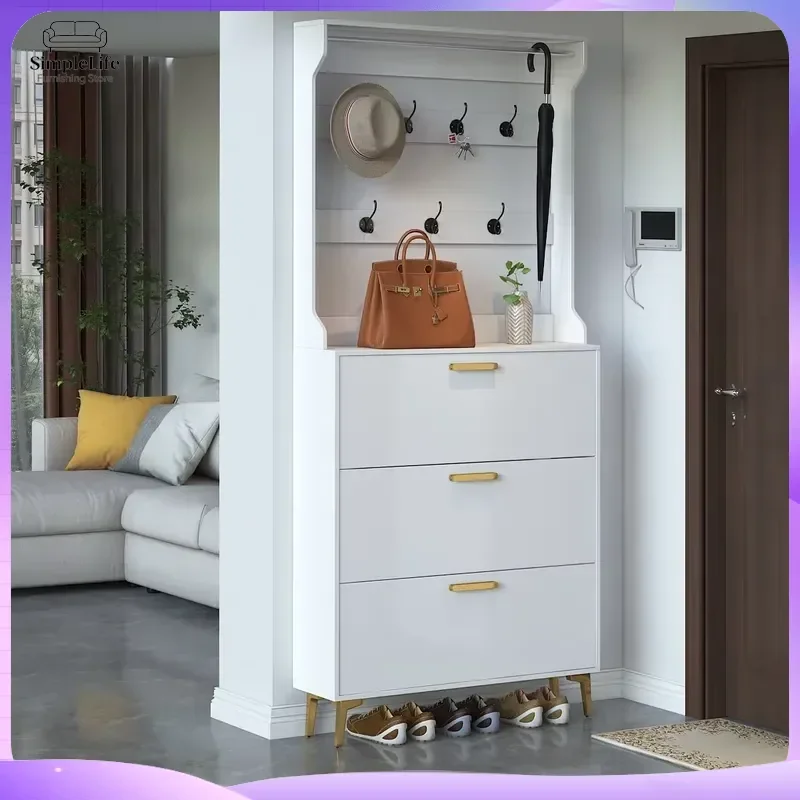 Wooden Coat Rack with Mirror Freestanding Hall Tree Stand for Bedroom Living Room Entryway Clothes Hat Bag Shoe Storage