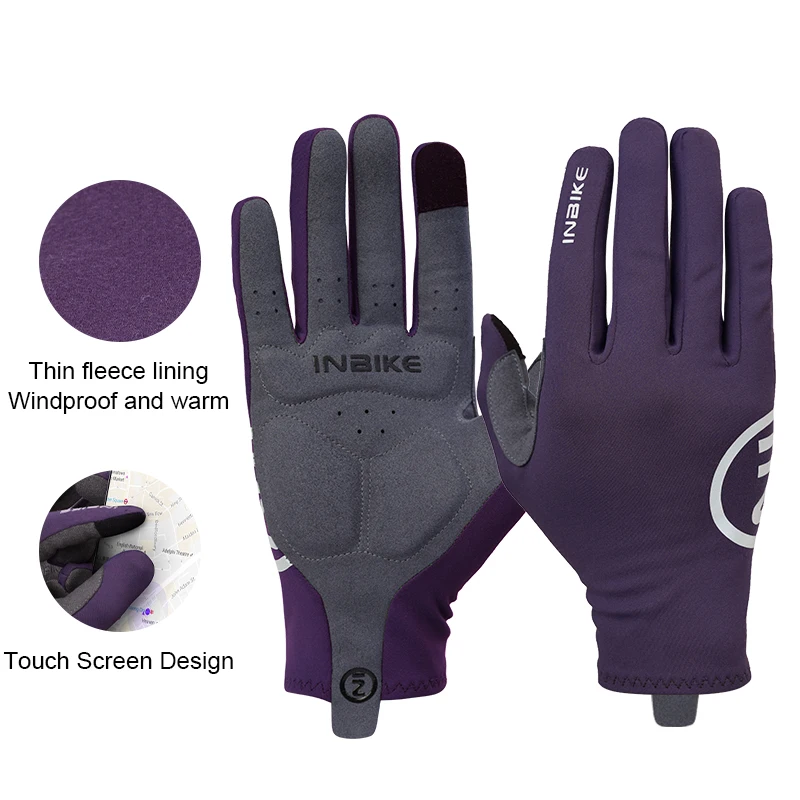 INBIKE Herbst Winter Thermische Fahrrad Handschuhe Touchscreen Männer Frauen MTB Rennrad Handschuhe Sport Fitness Outdoor Radfahren Handschuhe