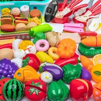 Cutting Play Food Toy Set Kitchen Pretend Play Fruit Vegetable Toy For Kids Educational Learning Food Toys Fun Toddlers Gifts