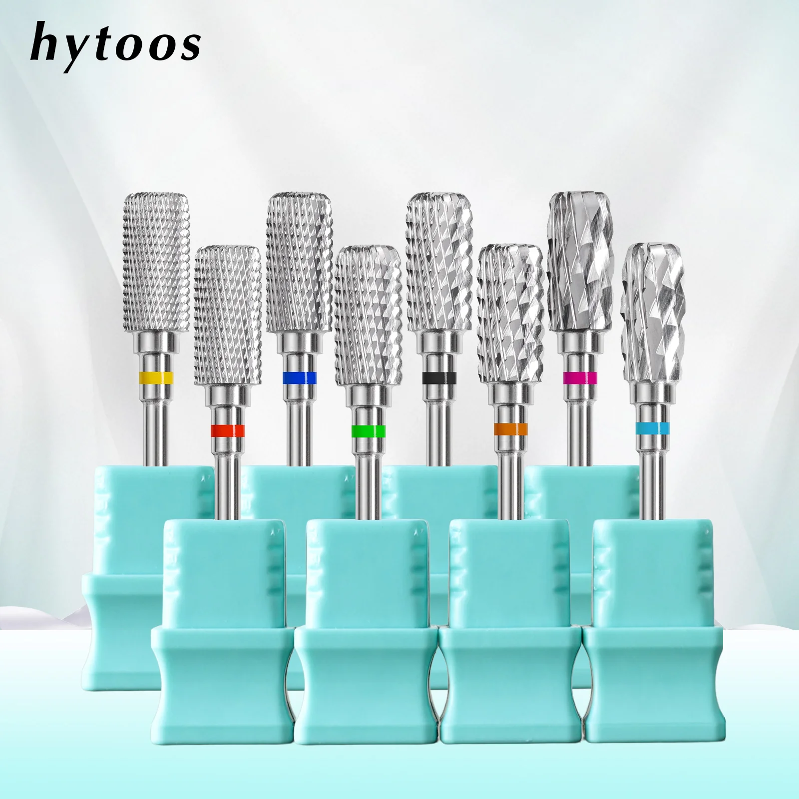 

HYTOOS Safety Nail Drill Bits 13mm Barrel Dust Proof D4S Right-handed Carbide Drill Bits for Nails Electric Manicure Drills Tool
