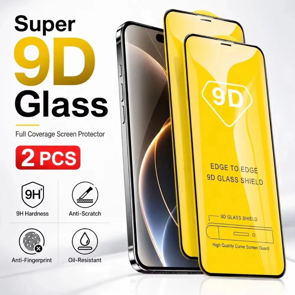 2 Stück 9D Panzerglas für Samsung S25 Ultra S23 S24 FE Plus A16 A56 5G A55 A54 A07 A53 A26 A35 A17 A73 A06 A25 Displayschutzfolie